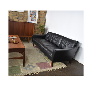 Danish Black Leather sofa