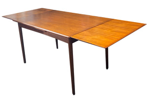 4 - Dark Teak Dining Table with Extensions