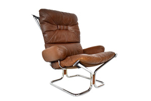 Harald Relling ”Wing” Lounge chair w/ Chrome Base