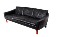 Load image into Gallery viewer, Danish Black Leather sofa
