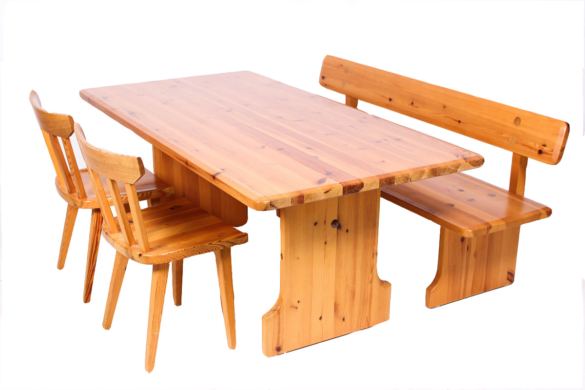 Karl Andersson Söner Furu Table with bench seat and chairs