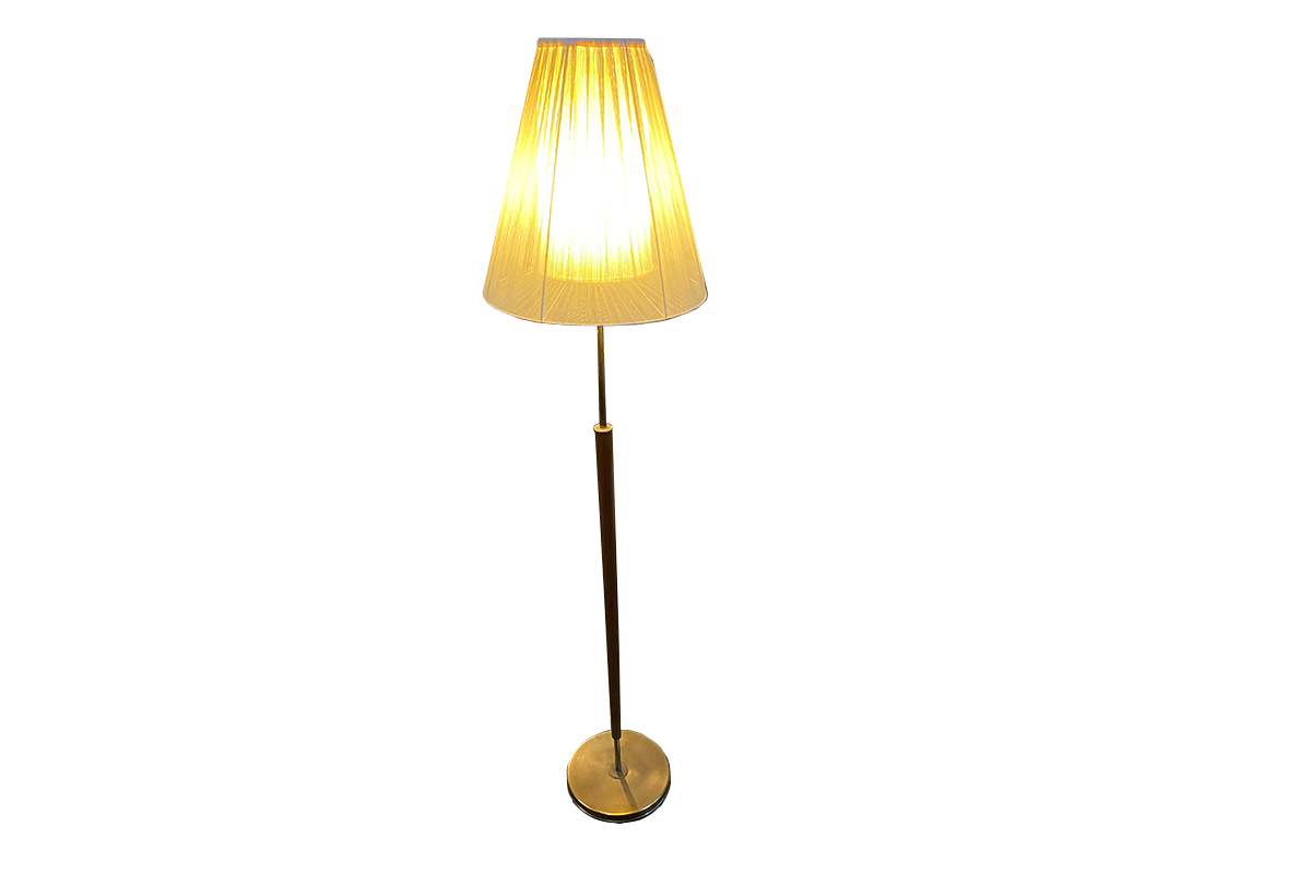 Vintage Danish Floor Lamp w' Original Shade